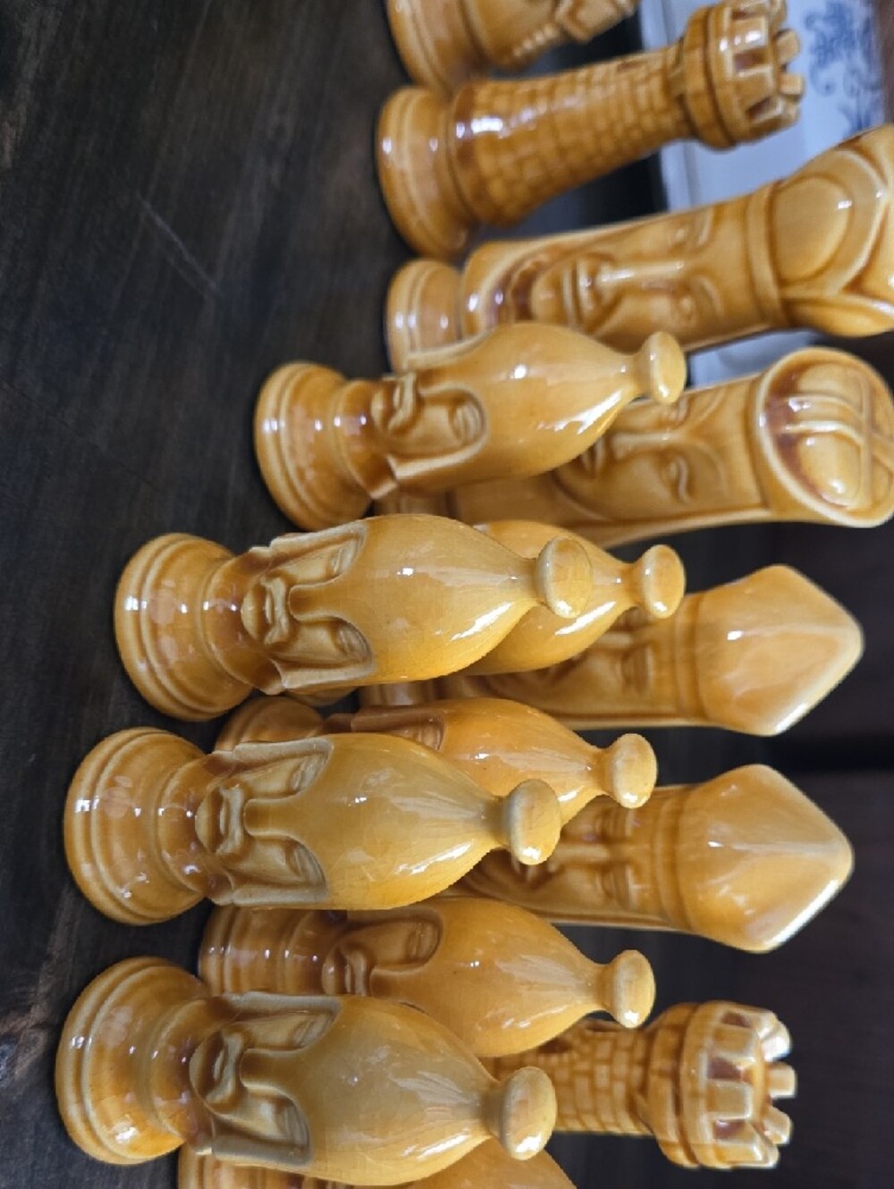 Vintage 1960s Duncan 32 Piece Ceramic Chess Set Game Pieces - Picture 4 of 7